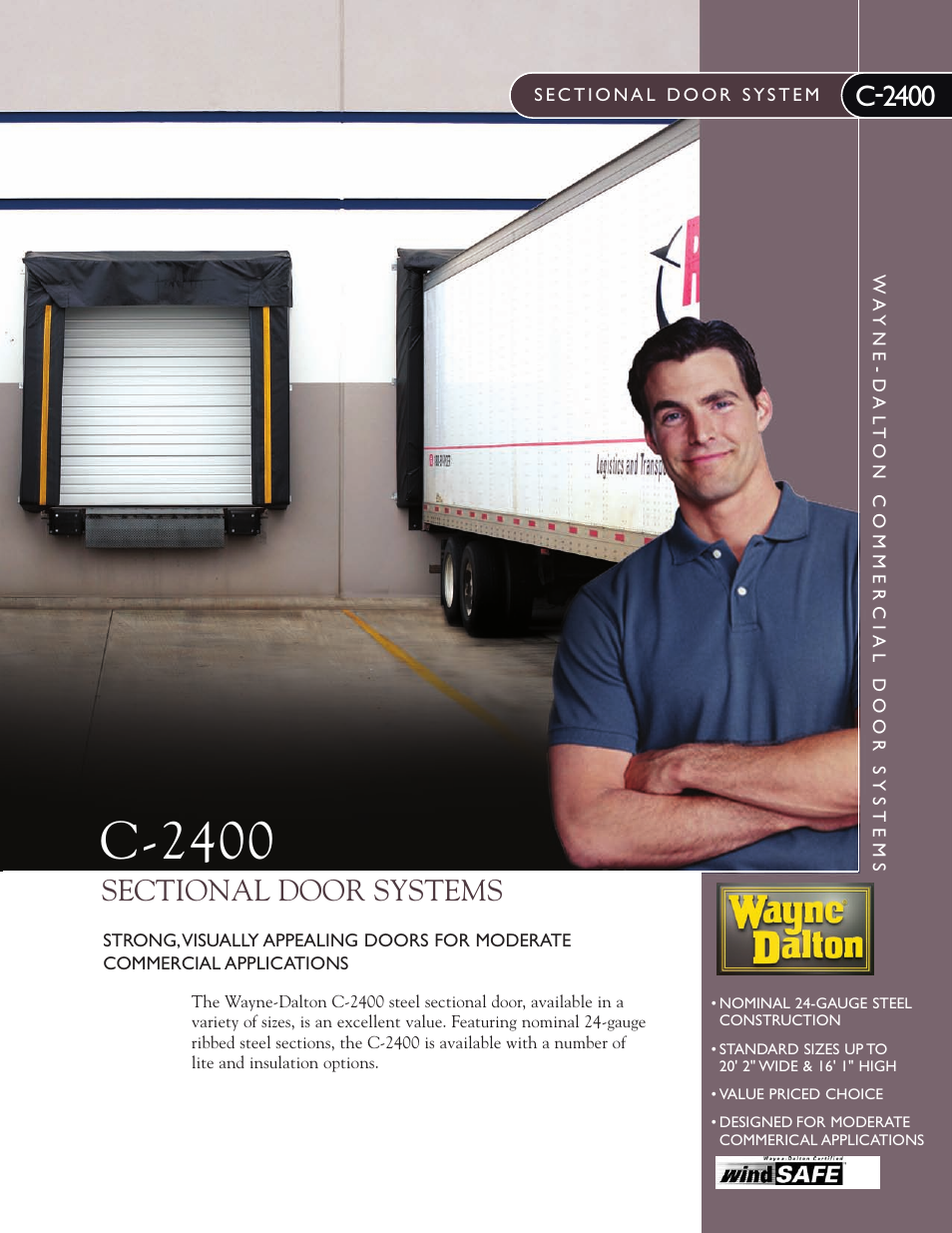 Wayne-Dalton SECTIONAL DOOR SYSTEM C-2400 User Manual | 4 pages