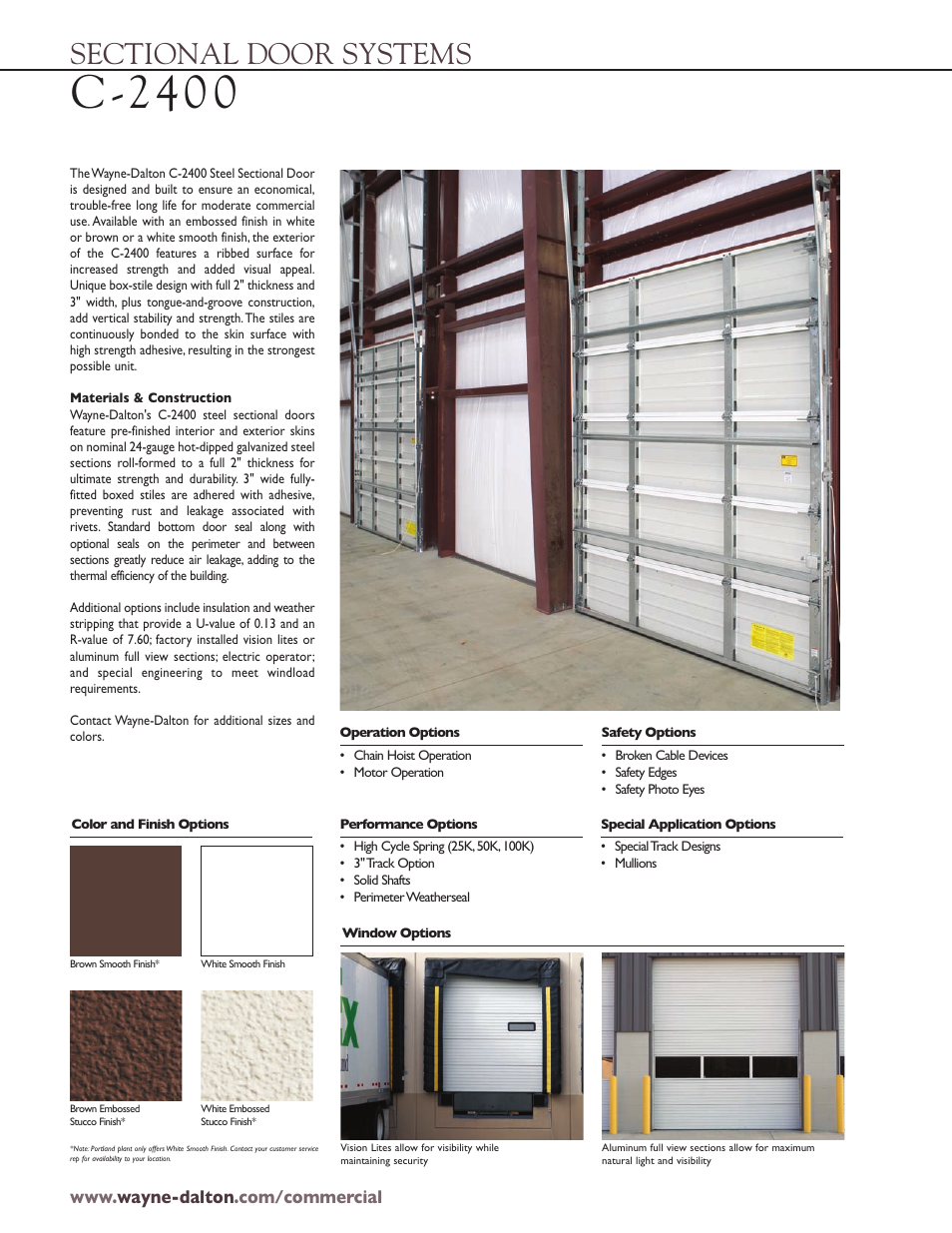 C -2 4 0 0 | Wayne-Dalton SECTIONAL DOOR SYSTEM C-2400 User Manual | Page 2 / 4