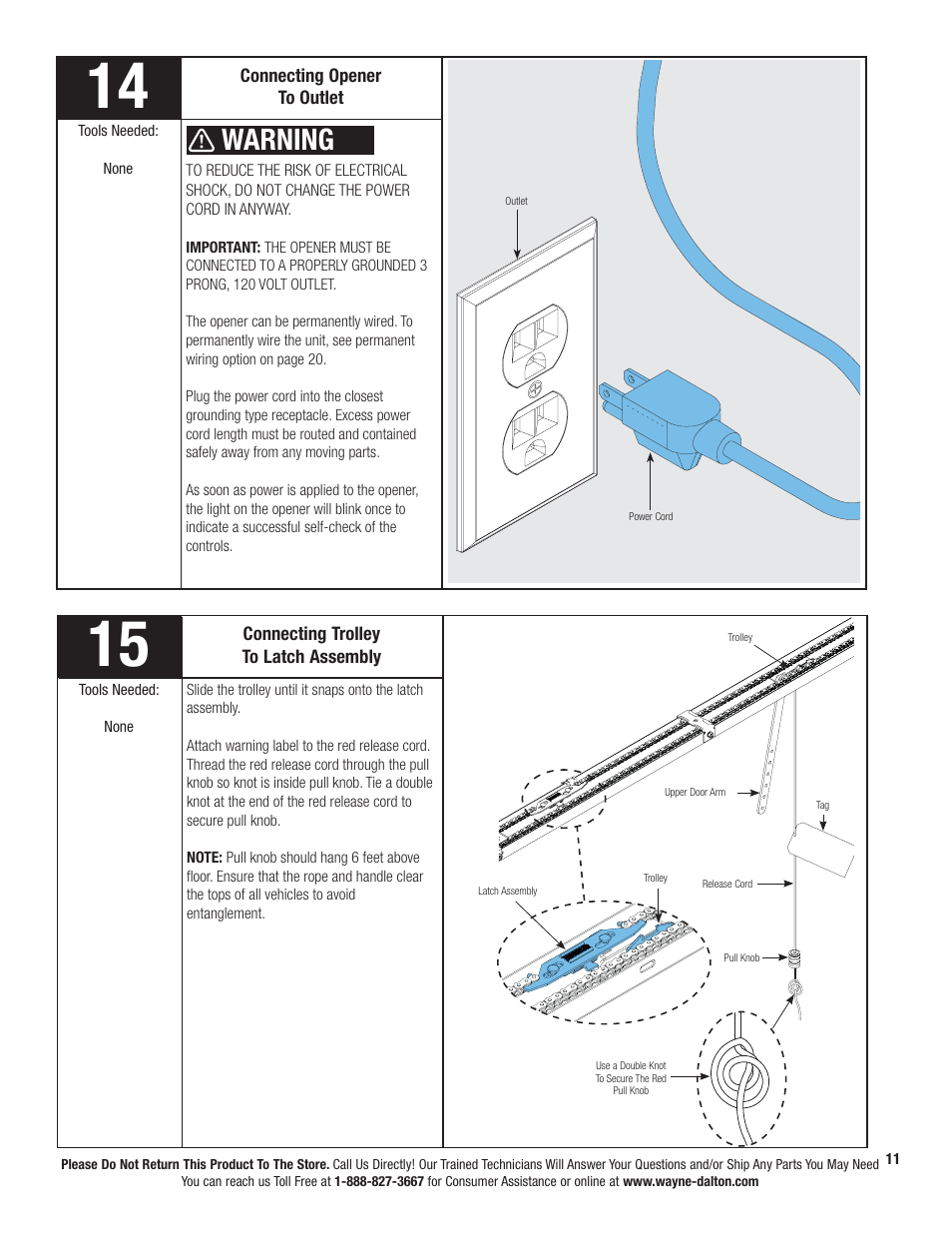 Warning | Wayne-Dalton PRODRIVE 3222C-Z User Manual | Page 17 / 48