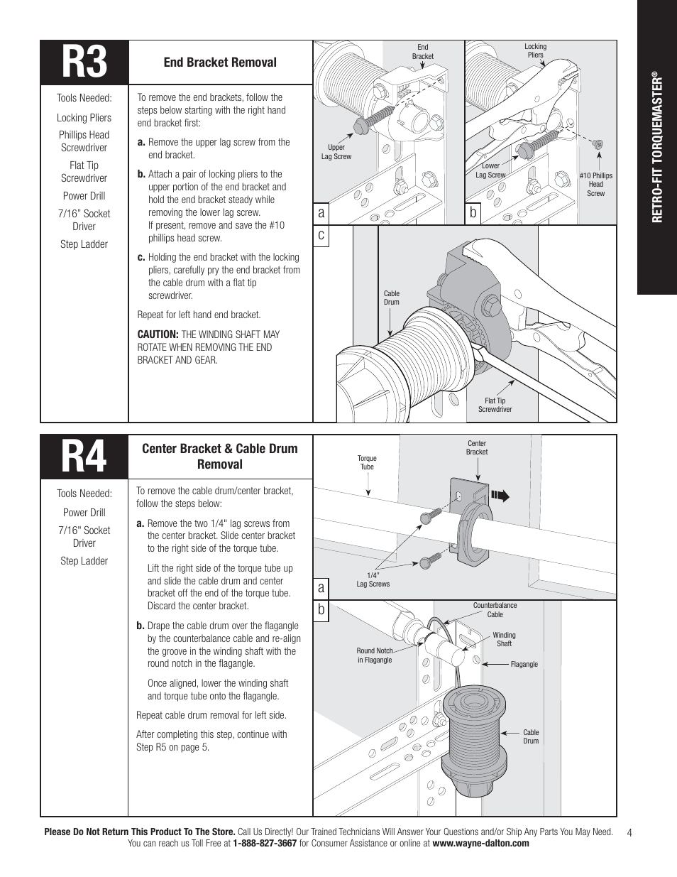 Ab c a b | Wayne-Dalton TORQUEMASTER 3663-372 User Manual | Page 11 / 52