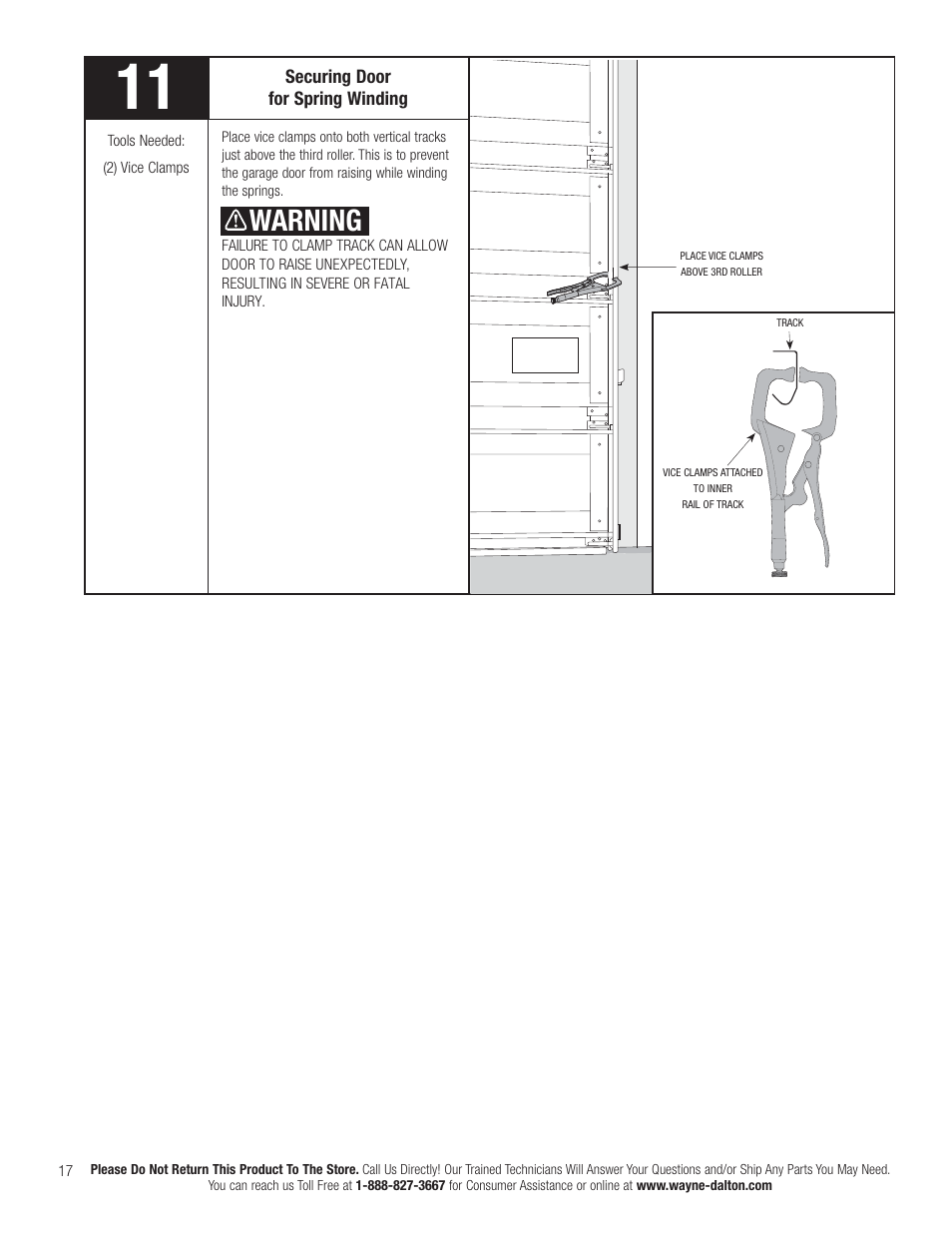 Warning | Wayne-Dalton TORQUEMASTER 3663-372 User Manual | Page 24 / 52