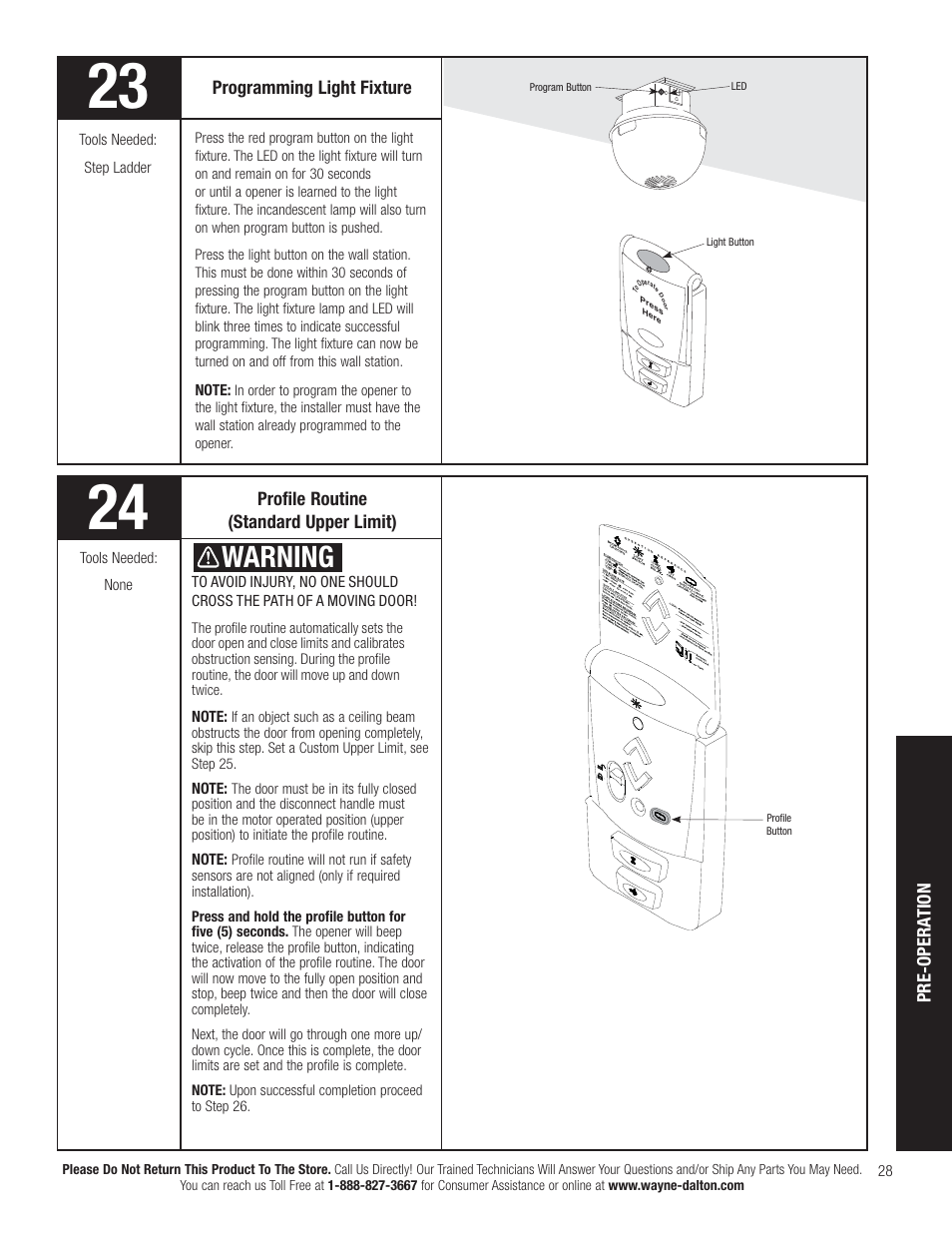 Warning | Wayne-Dalton TORQUEMASTER 3663-372 User Manual | Page 35 / 52