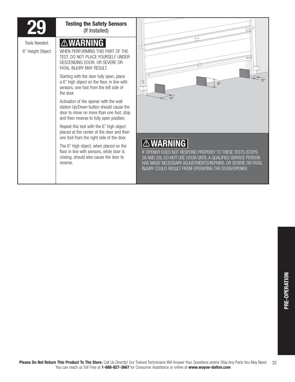 Warning | Wayne-Dalton TORQUEMASTER 3663-372 User Manual | Page 39 / 52