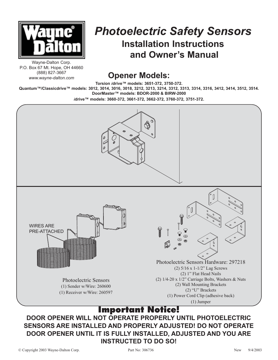 Wayne-Dalton 3014 User Manual | 7 pages