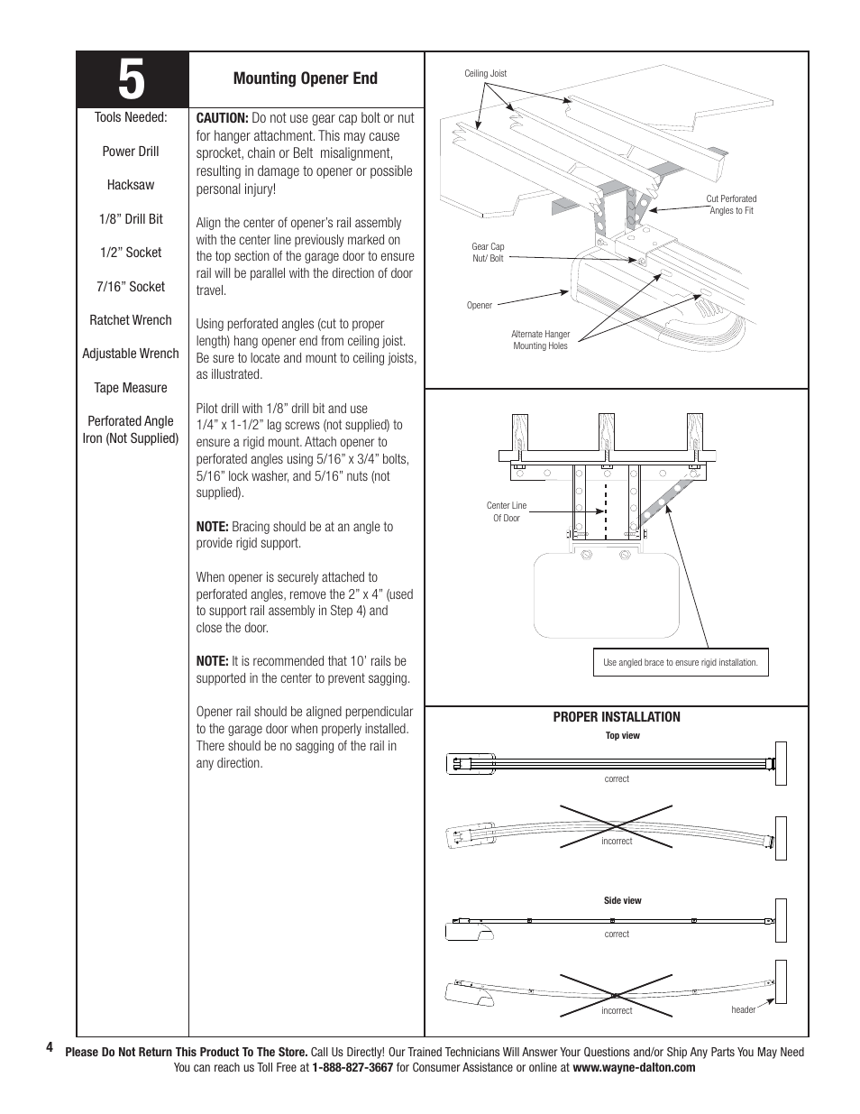 Mounting opener end | Wayne-Dalton PRODRIVE 3221C-Z User Manual | Page 10 / 96