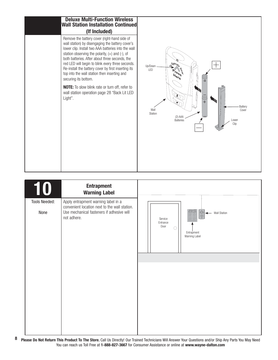 Entrapment warning label | Wayne-Dalton PRODRIVE 3221C-Z User Manual | Page 14 / 96