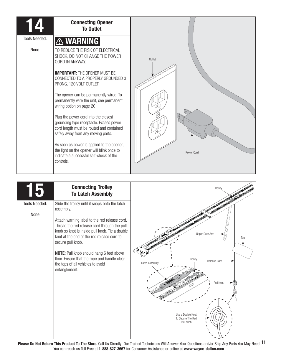 Warning | Wayne-Dalton PRODRIVE 3221C-Z User Manual | Page 17 / 96