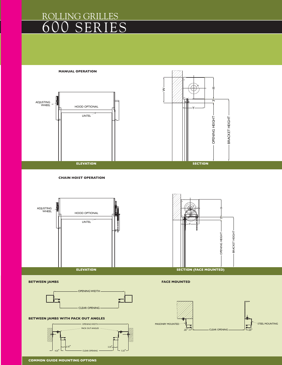 Rolling grilles | Wayne-Dalton 600 User Manual | Page 3 / 6