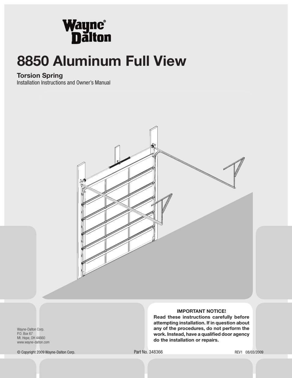 Wayne-Dalton 8850 User Manual | 27 pages