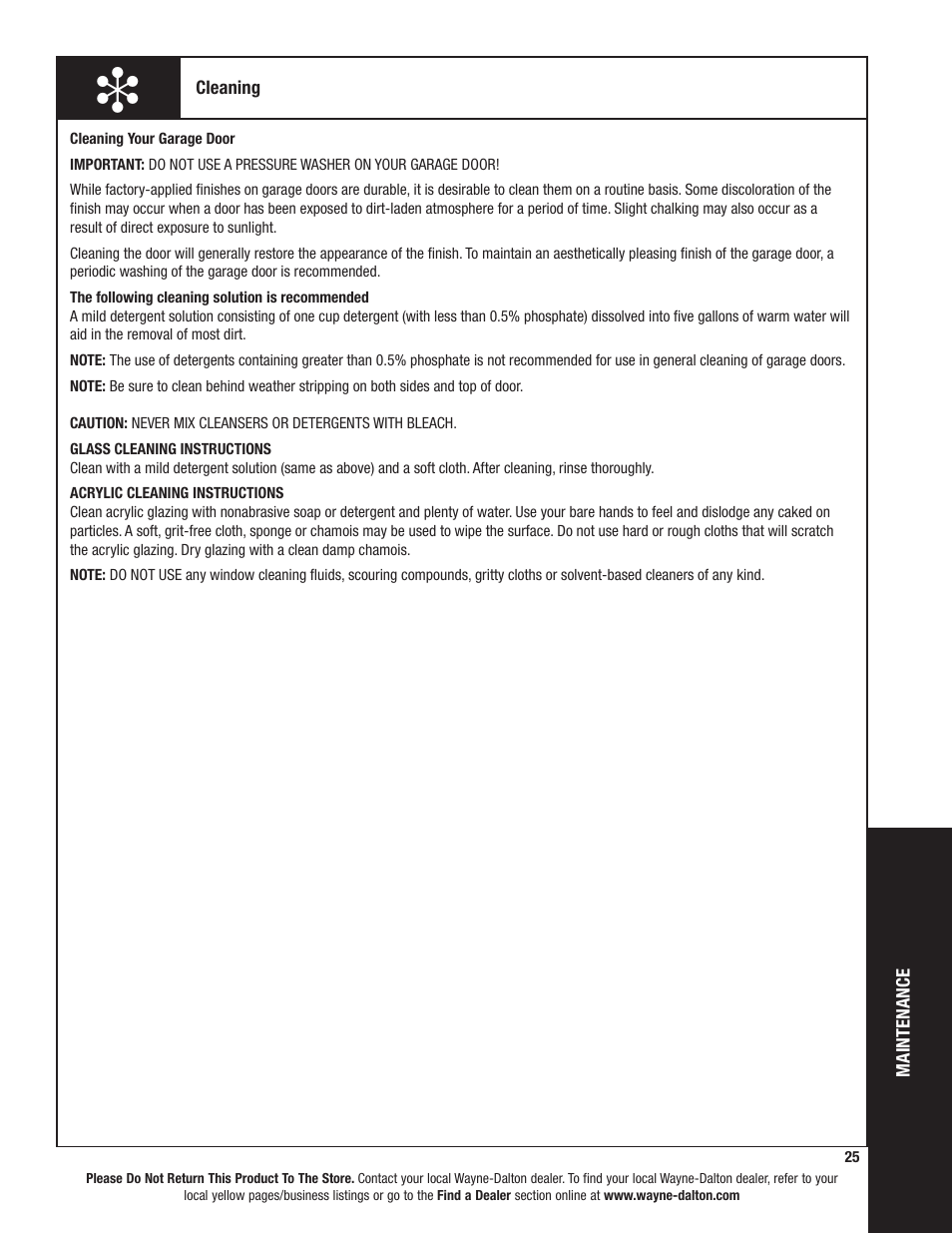 Wayne-Dalton 8850 User Manual | Page 25 / 27