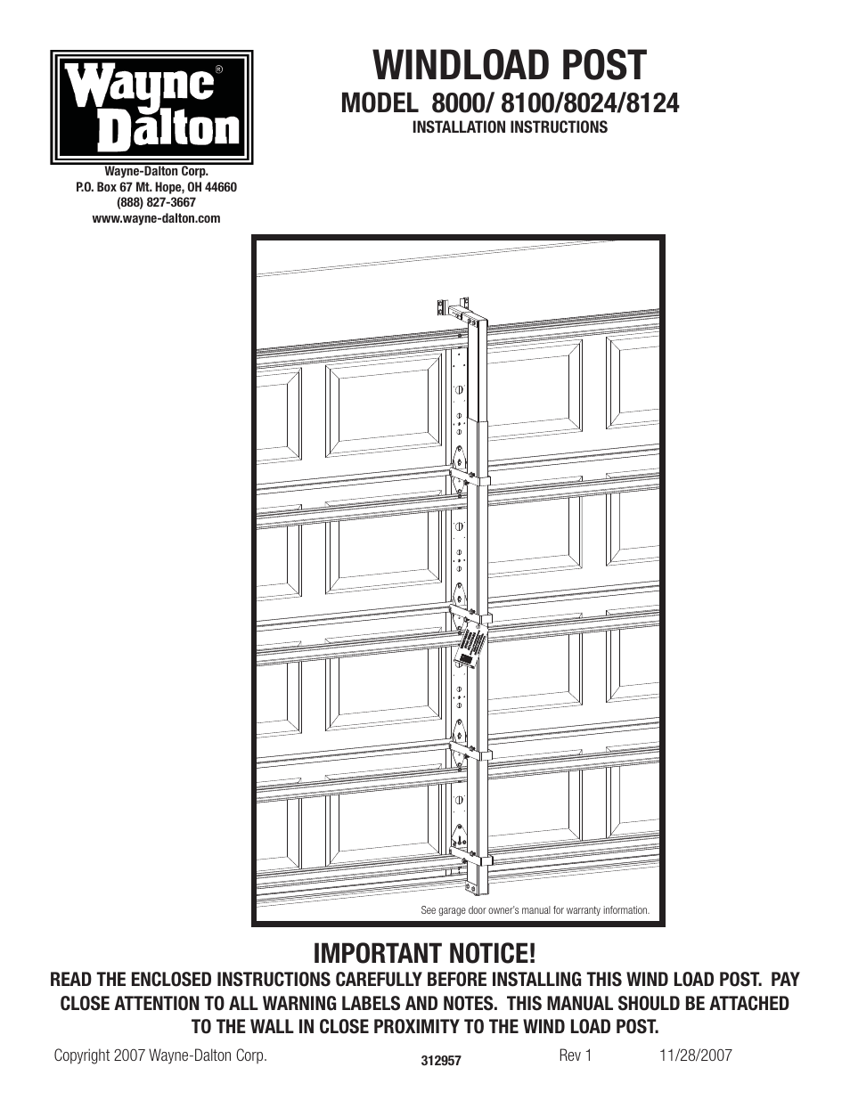 Wayne-Dalton 8124 User Manual | 4 pages