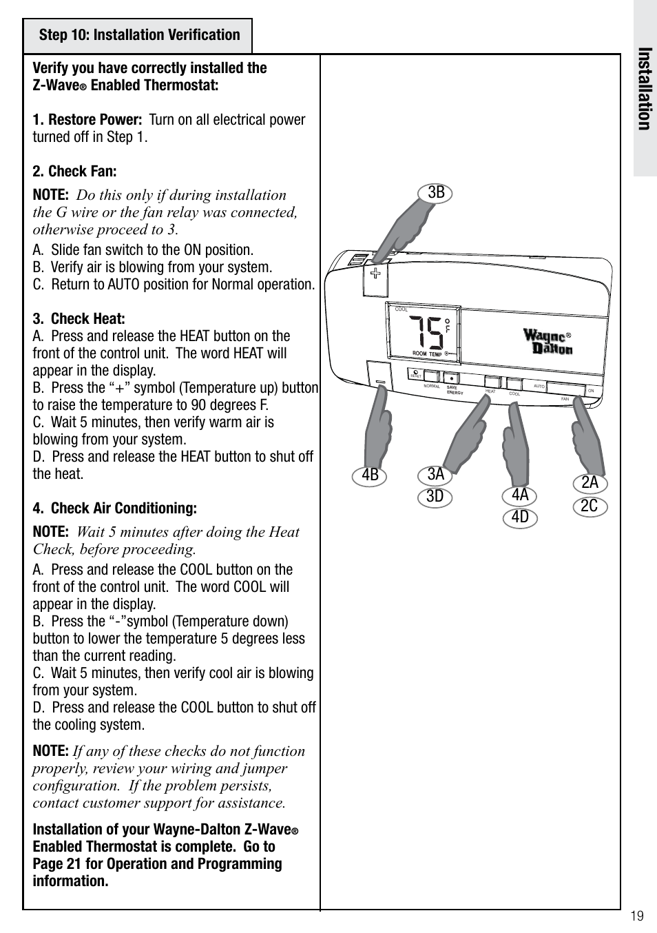 Wayne-Dalton Z-WAVE WDTC-20 User Manual | Page 19 / 34