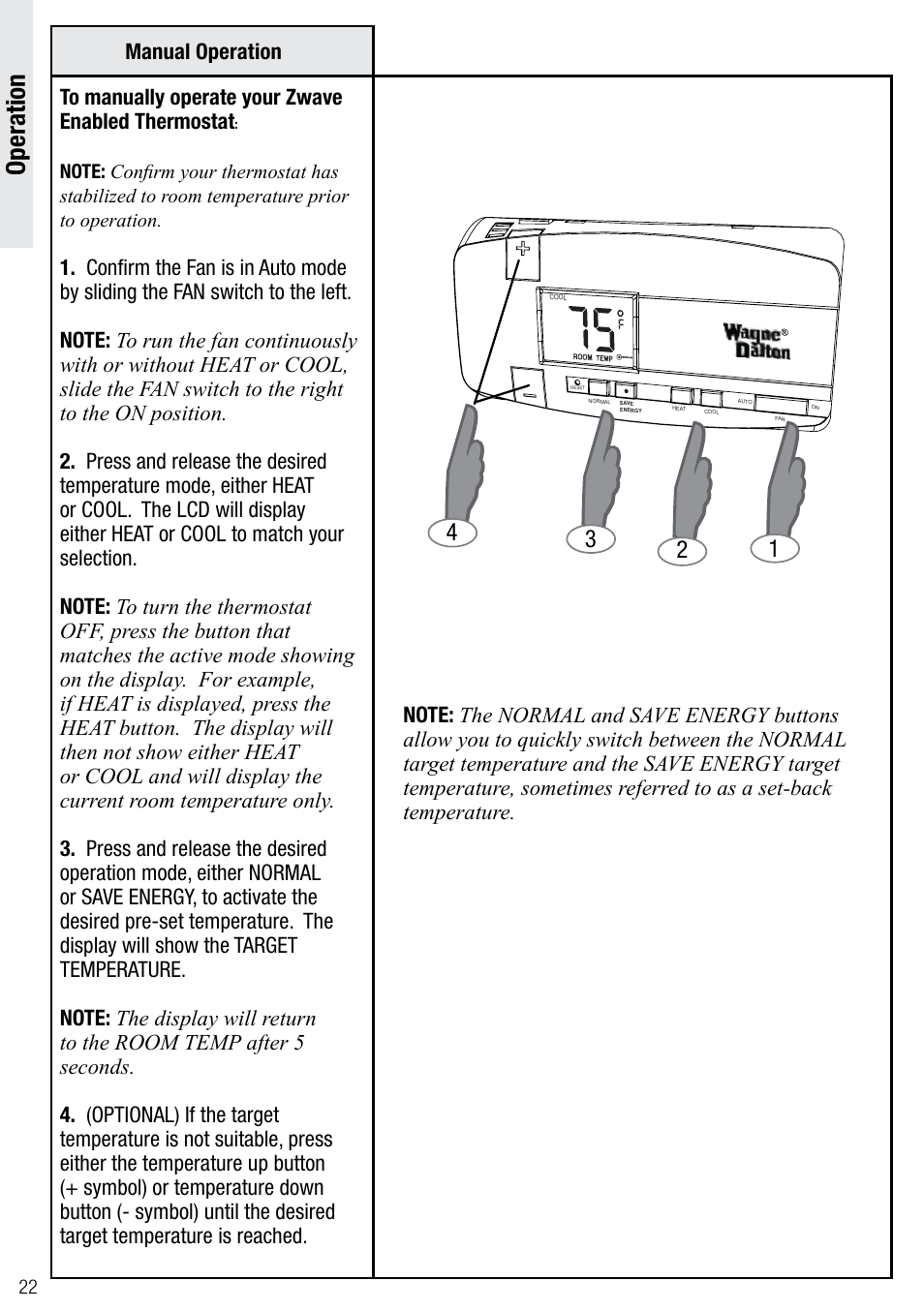 Wayne-Dalton Z-WAVE WDTC-20 User Manual | Page 22 / 34