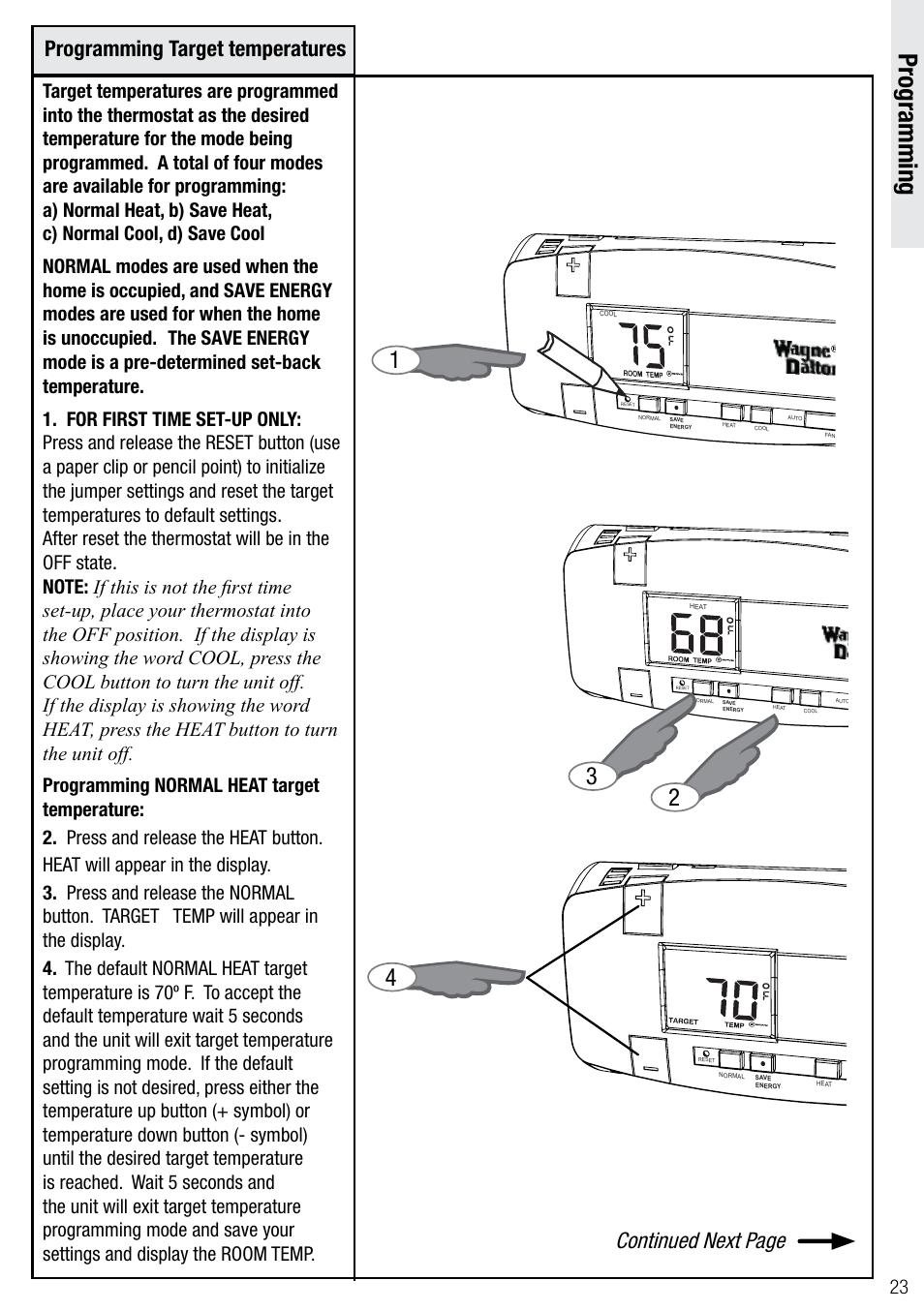 Programming | Wayne-Dalton Z-WAVE WDTC-20 User Manual | Page 23 / 34