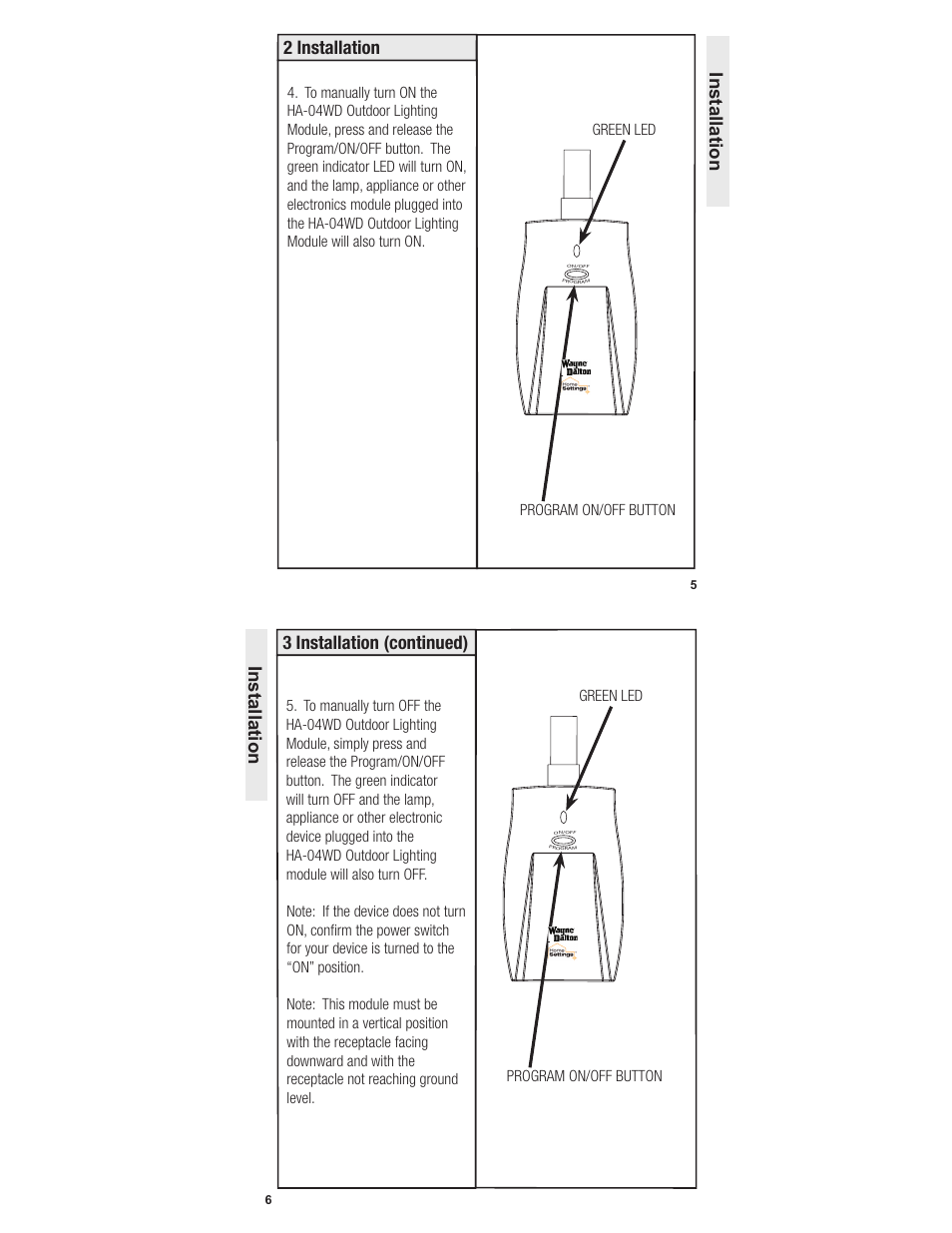 3 installation (continued), Installation, 2 installation | Wayne-Dalton HA-04WD User Manual | Page 3 / 4