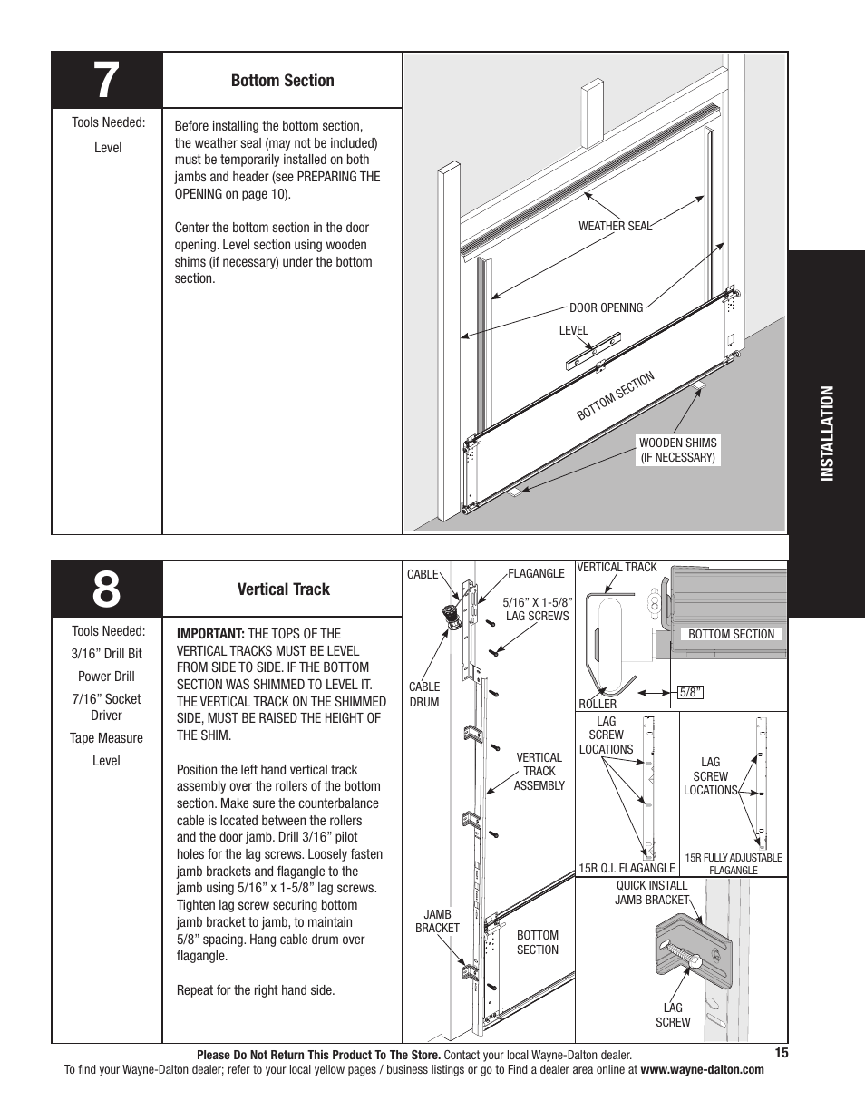 Wayne-Dalton TORQUEMASTER 9800 User Manual | Page 15 / 38