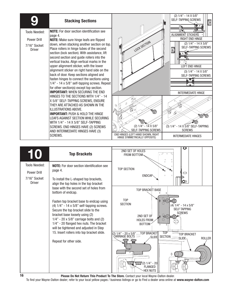 Wayne-Dalton TORQUEMASTER 9800 User Manual | Page 16 / 38