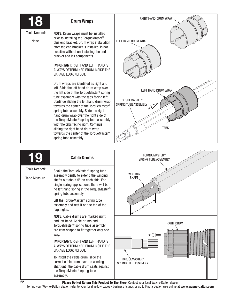Wayne-Dalton TORQUEMASTER 9800 User Manual | Page 22 / 38