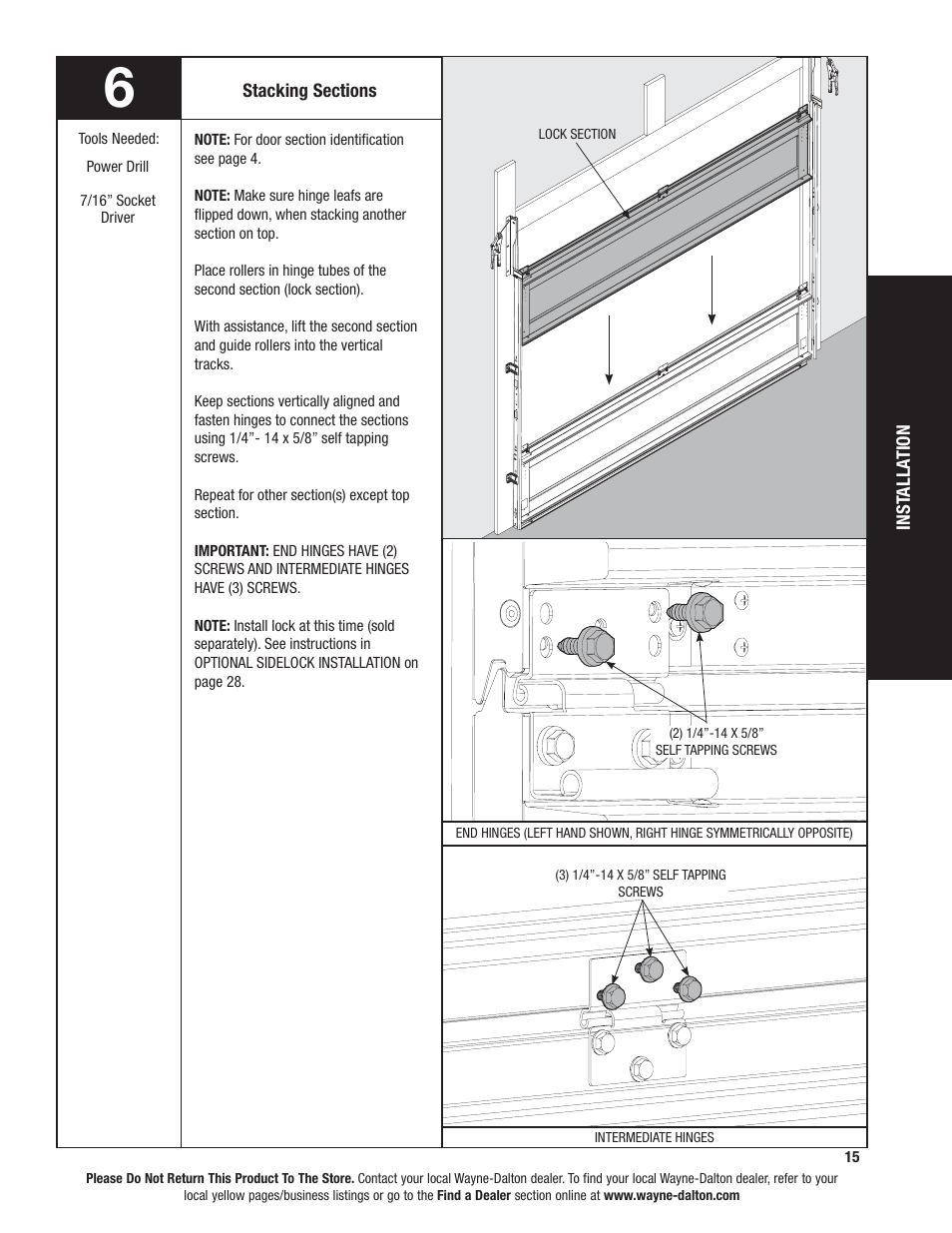 Wayne-Dalton TORSION SPRING 9100 User Manual | Page 15 / 36