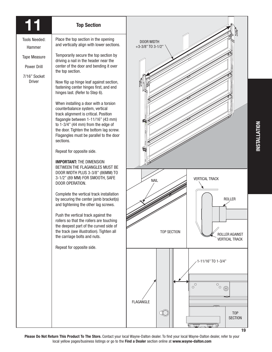 Wayne-Dalton TORSION SPRING 9100 User Manual | Page 19 / 36