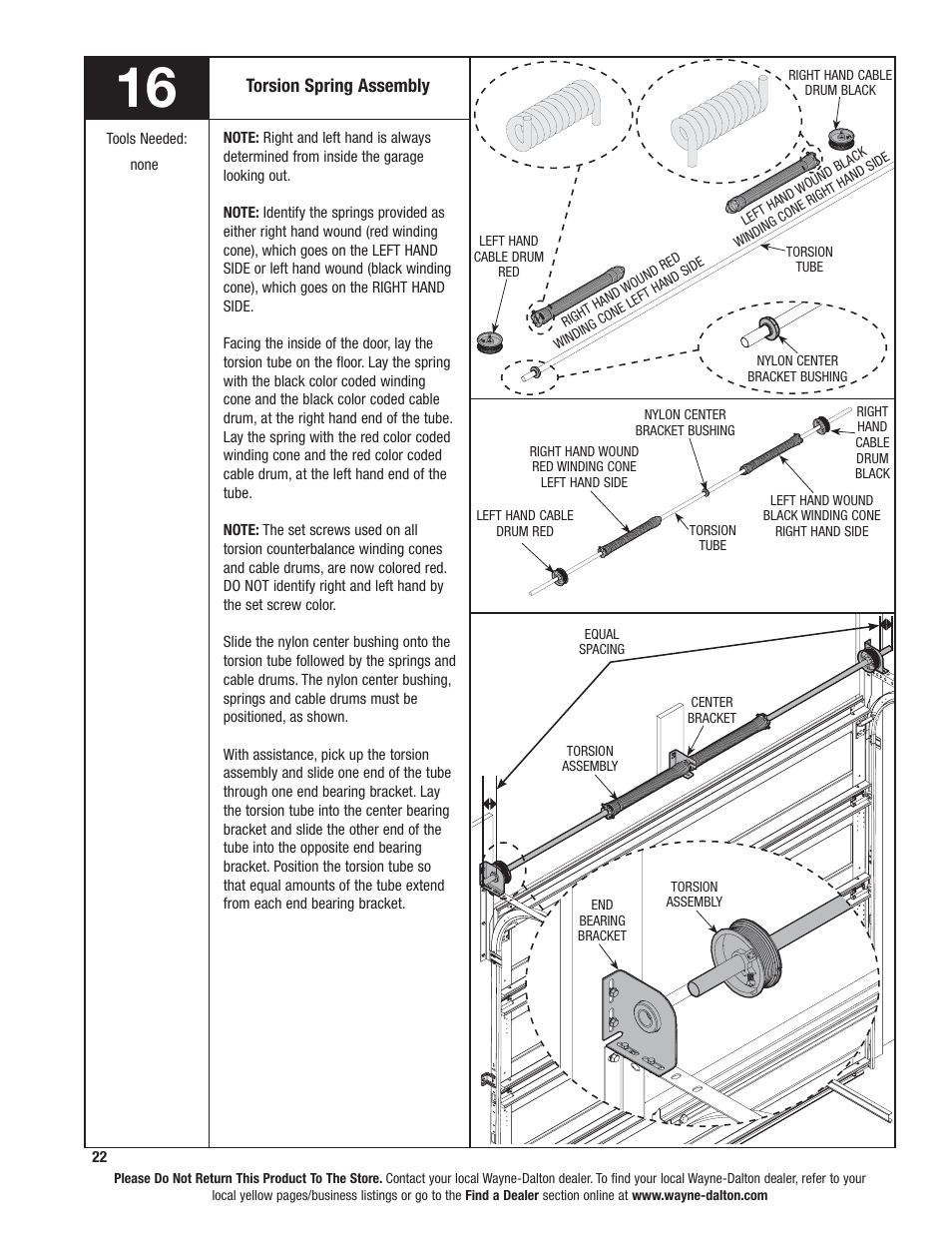 Wayne-Dalton TORSION SPRING 9100 User Manual | Page 22 / 36