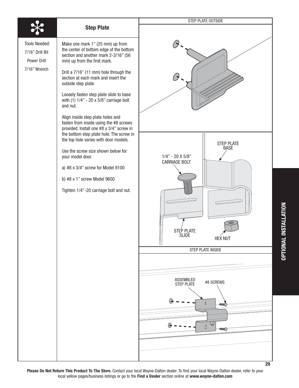 Wayne-Dalton TORSION SPRING 9100 User Manual | Page 29 / 36