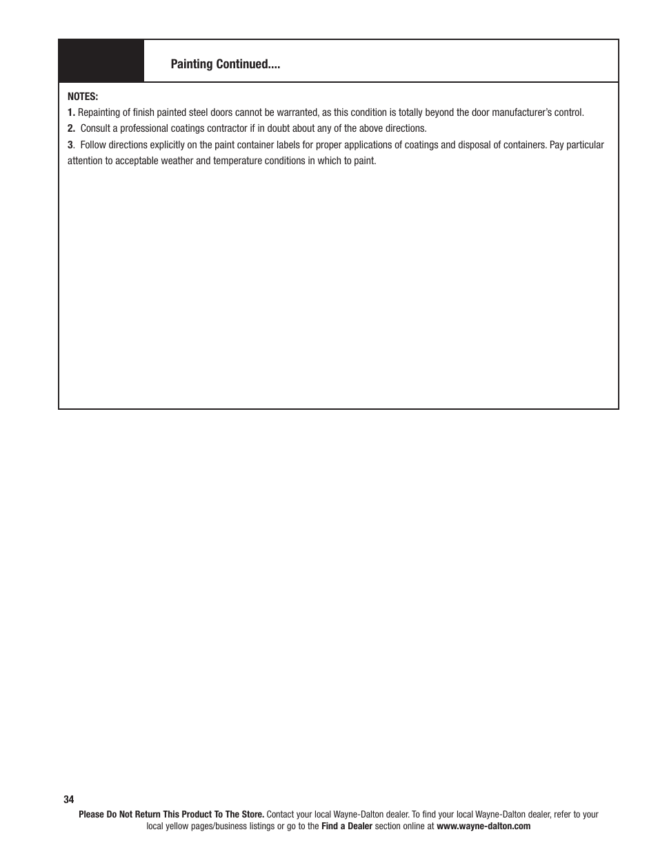 Wayne-Dalton TORSION SPRING 9100 User Manual | Page 34 / 36