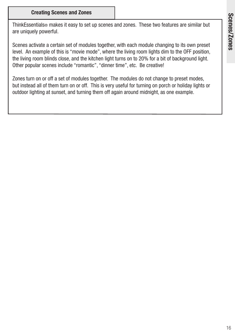 Scenes/zones | Wayne-Dalton Z-Wave WDUSB-10 User Manual | Page 16 / 42