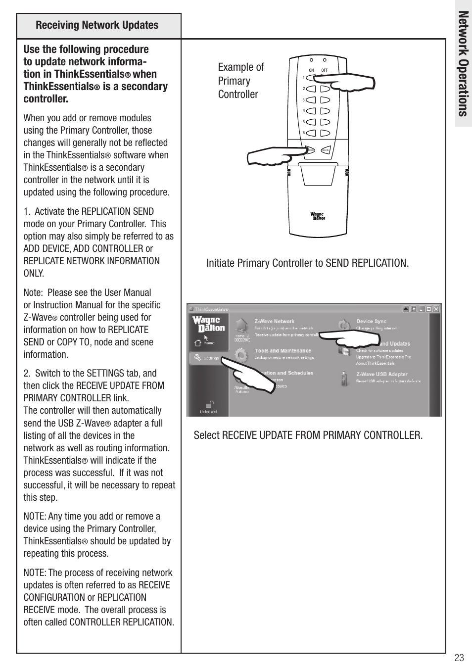 Wayne-Dalton Z-Wave WDUSB-10 User Manual | Page 23 / 42