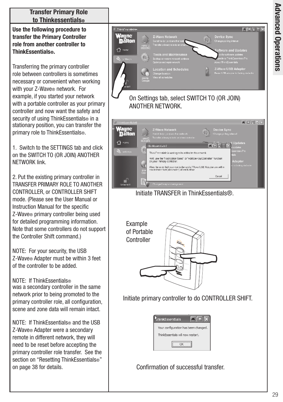 Wayne-Dalton Z-Wave WDUSB-10 User Manual | Page 29 / 42