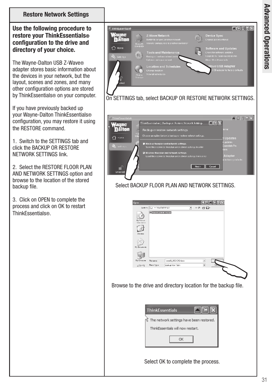 Wayne-Dalton Z-Wave WDUSB-10 User Manual | Page 31 / 42