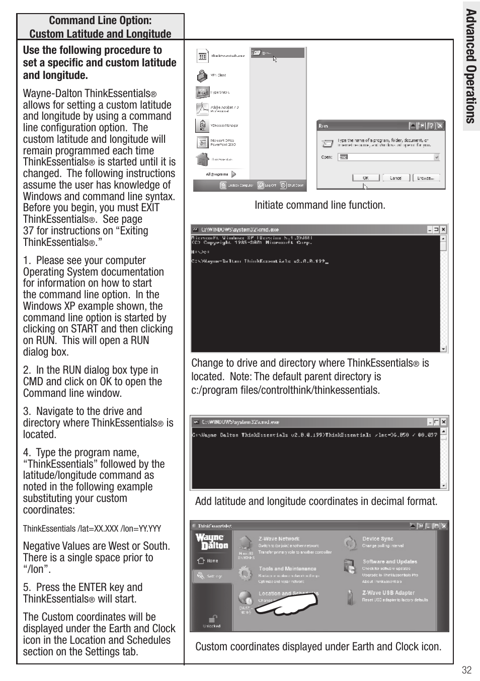 Adv anced operations | Wayne-Dalton Z-Wave WDUSB-10 User Manual | Page 32 / 42