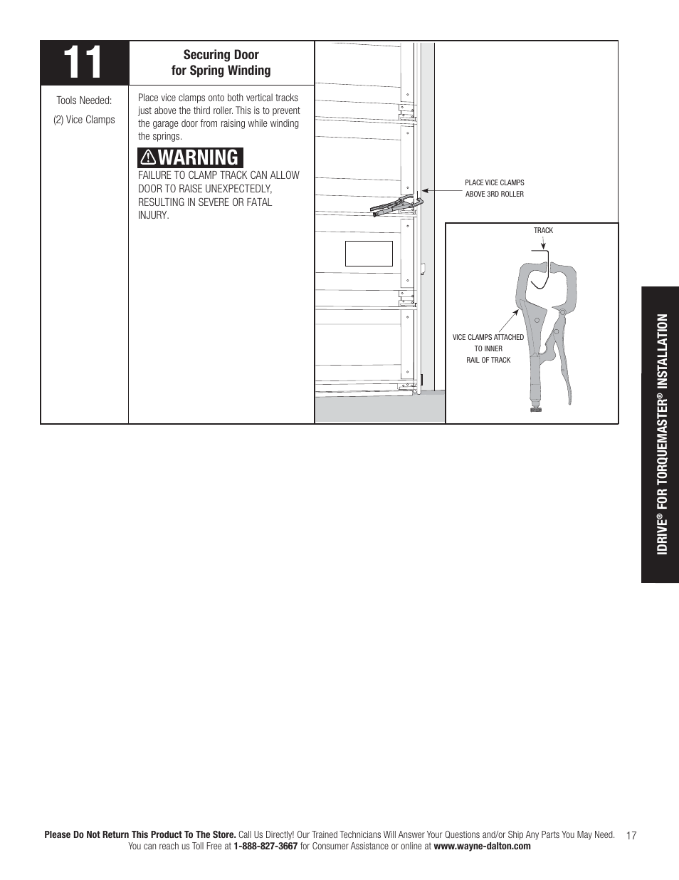 Warning | Wayne-Dalton IDRIVE PRO 3790-Z User Manual | Page 23 / 52