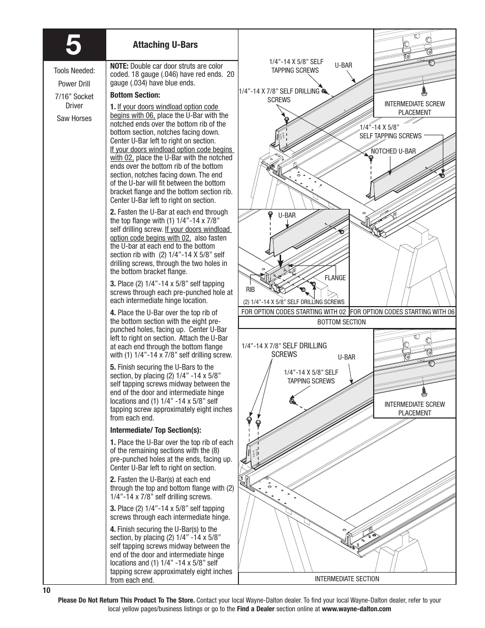 Wayne-Dalton TORQUEMASTER 6100 User Manual | Page 10 / 36