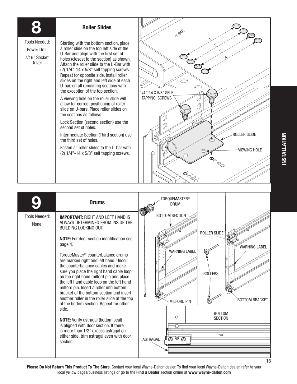 Wayne-Dalton TORQUEMASTER 6100 User Manual | Page 13 / 36