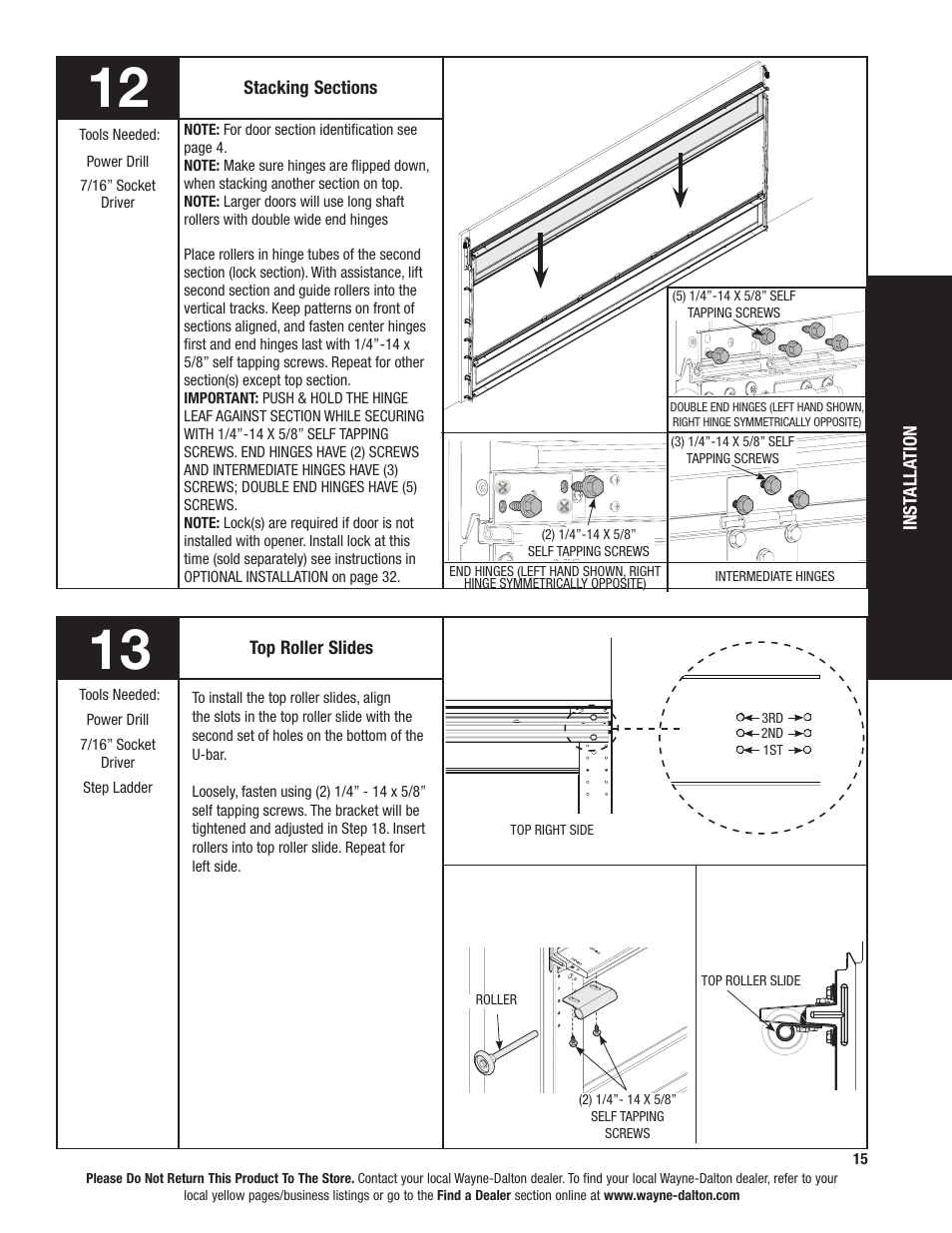 Wayne-Dalton TORQUEMASTER 6100 User Manual | Page 15 / 36