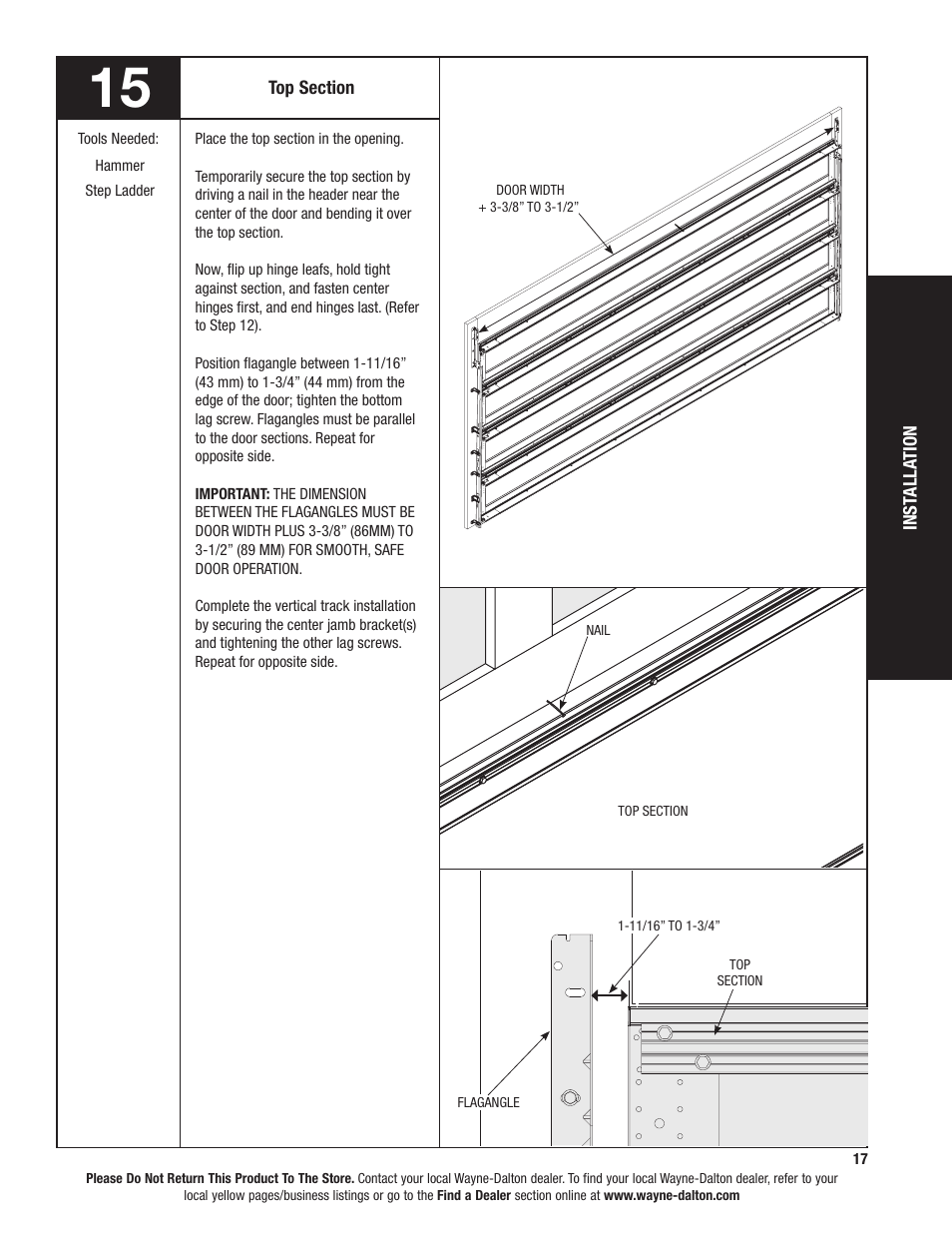 Wayne-Dalton TORQUEMASTER 6100 User Manual | Page 17 / 36