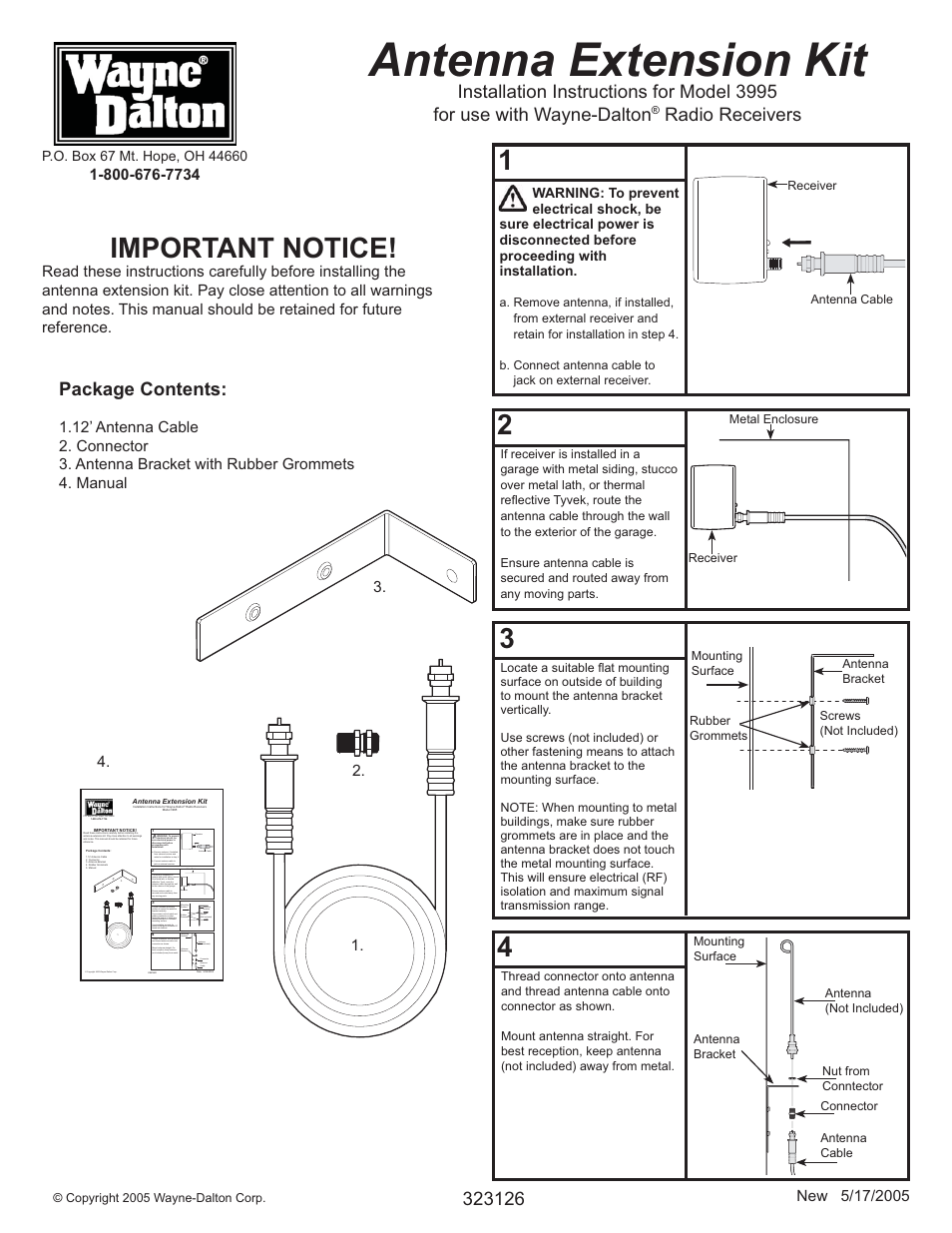 Wayne-Dalton 3995 User Manual | 1 page