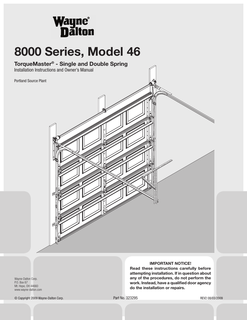 Wayne-Dalton 8000 SERIES 46 User Manual | 38 pages