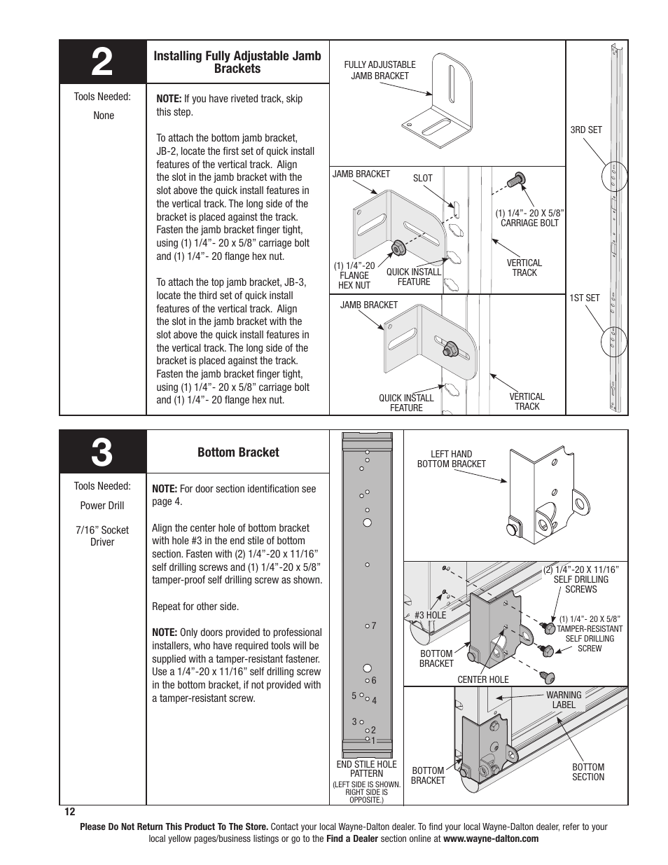 Wayne-Dalton 8000 SERIES 46 User Manual | Page 12 / 38