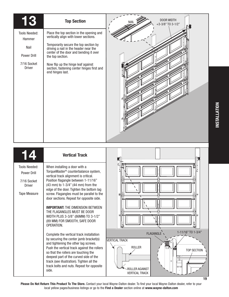 Wayne-Dalton 8000 SERIES 46 User Manual | Page 19 / 38