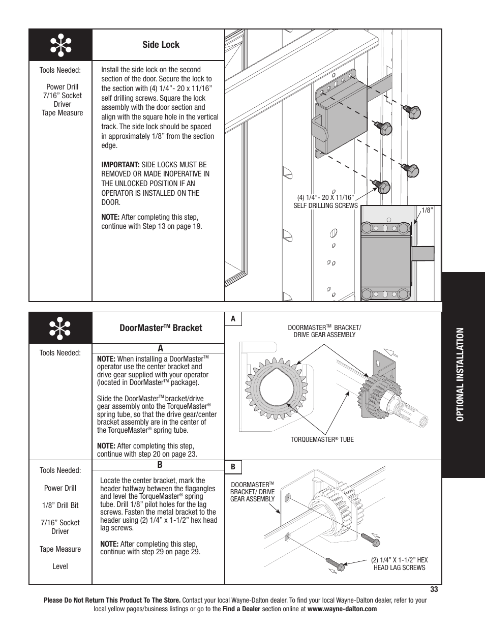 Wayne-Dalton 8000 SERIES 46 User Manual | Page 33 / 38