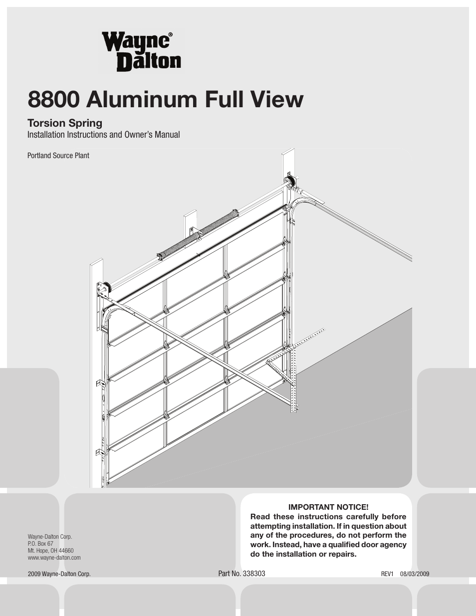 Wayne-Dalton 8800 User Manual | 28 pages