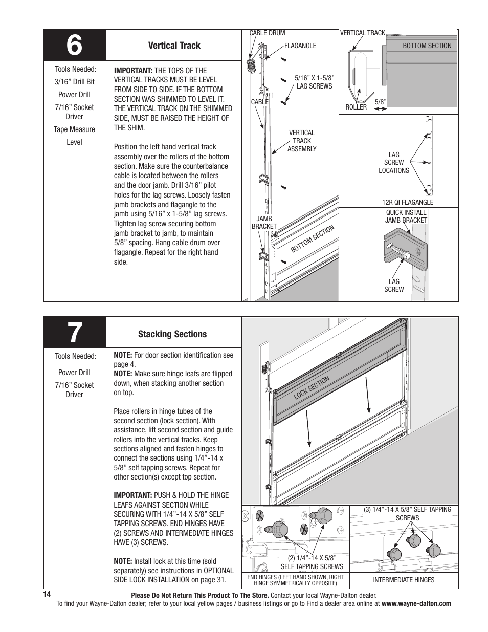 Wayne-Dalton TORQUEMASTER 5120 User Manual | Page 14 / 38