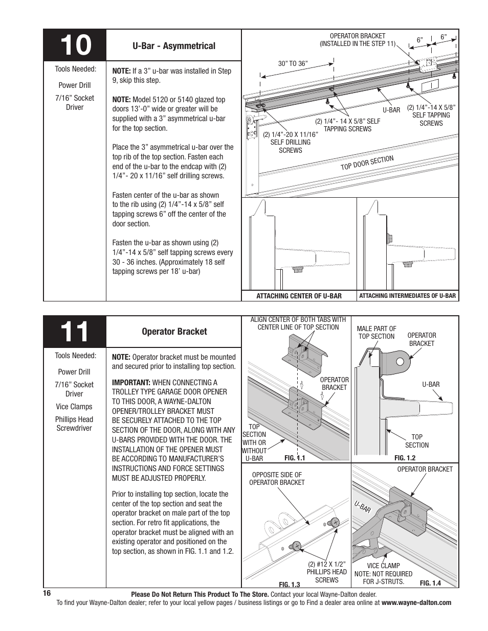 Wayne-Dalton TORQUEMASTER 5120 User Manual | Page 16 / 38