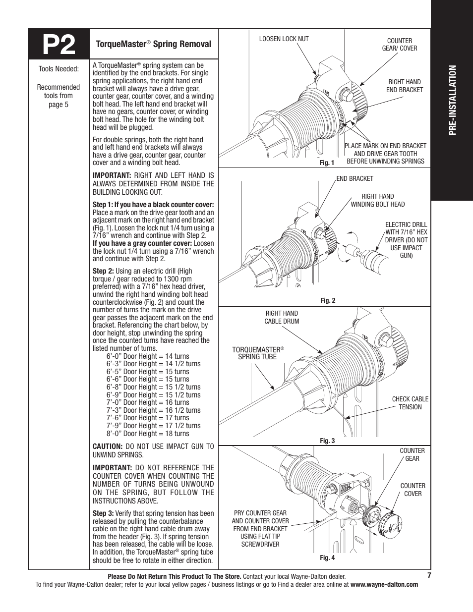 Wayne-Dalton TORQUEMASTER 5120 User Manual | Page 7 / 38