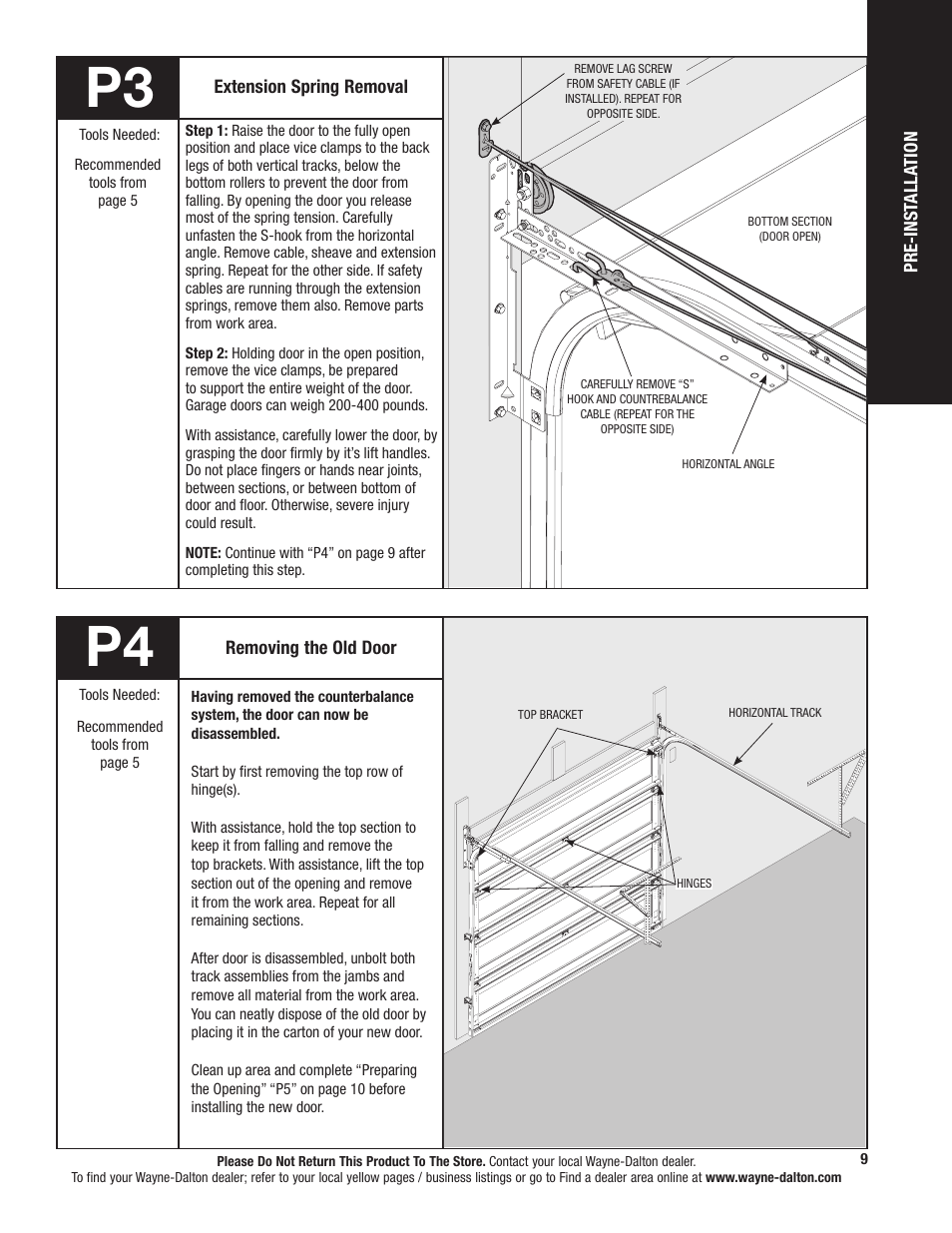 P3 p4 | Wayne-Dalton TORQUEMASTER 5120 User Manual | Page 9 / 38