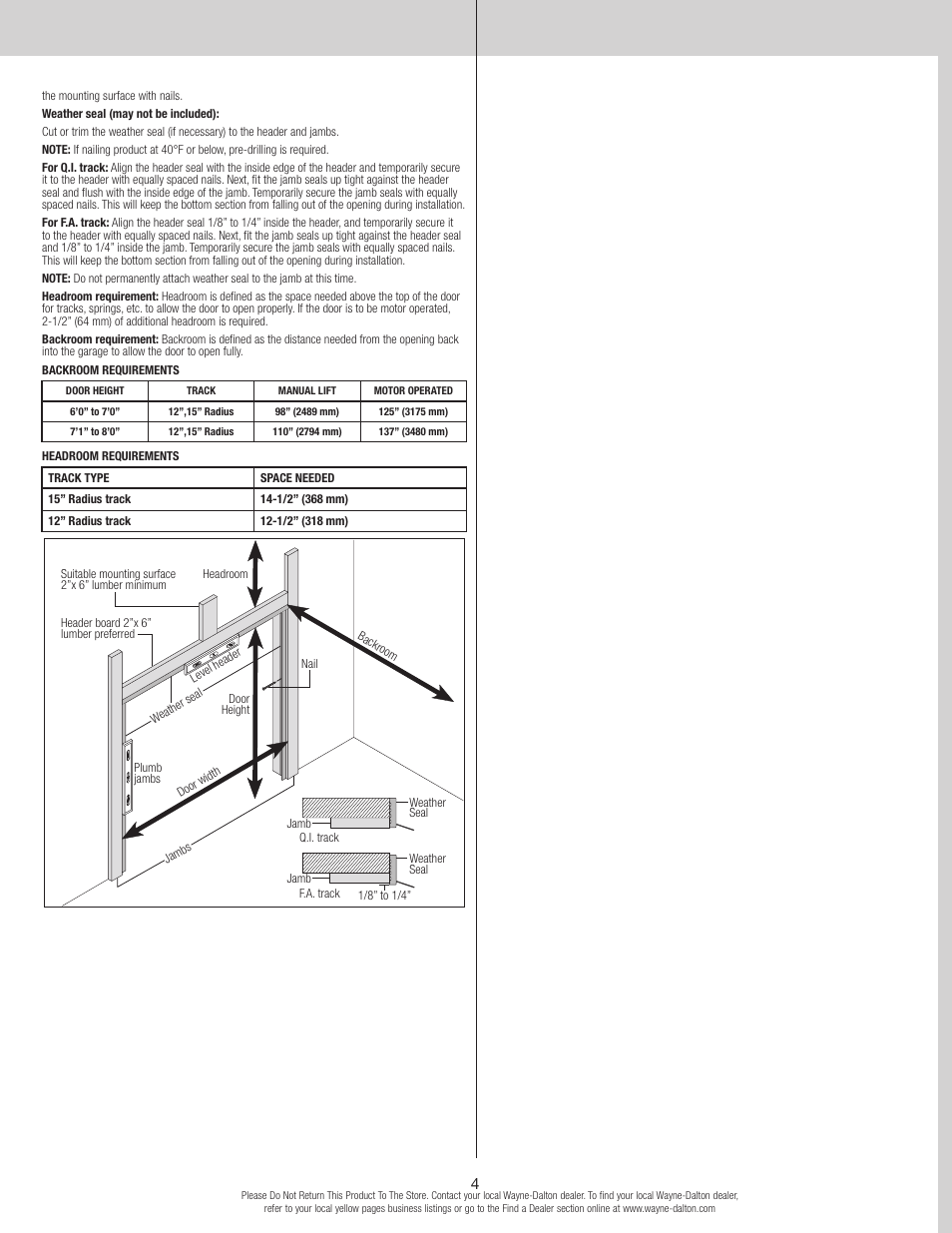 Wayne-Dalton 8500 User Manual | Page 4 / 18