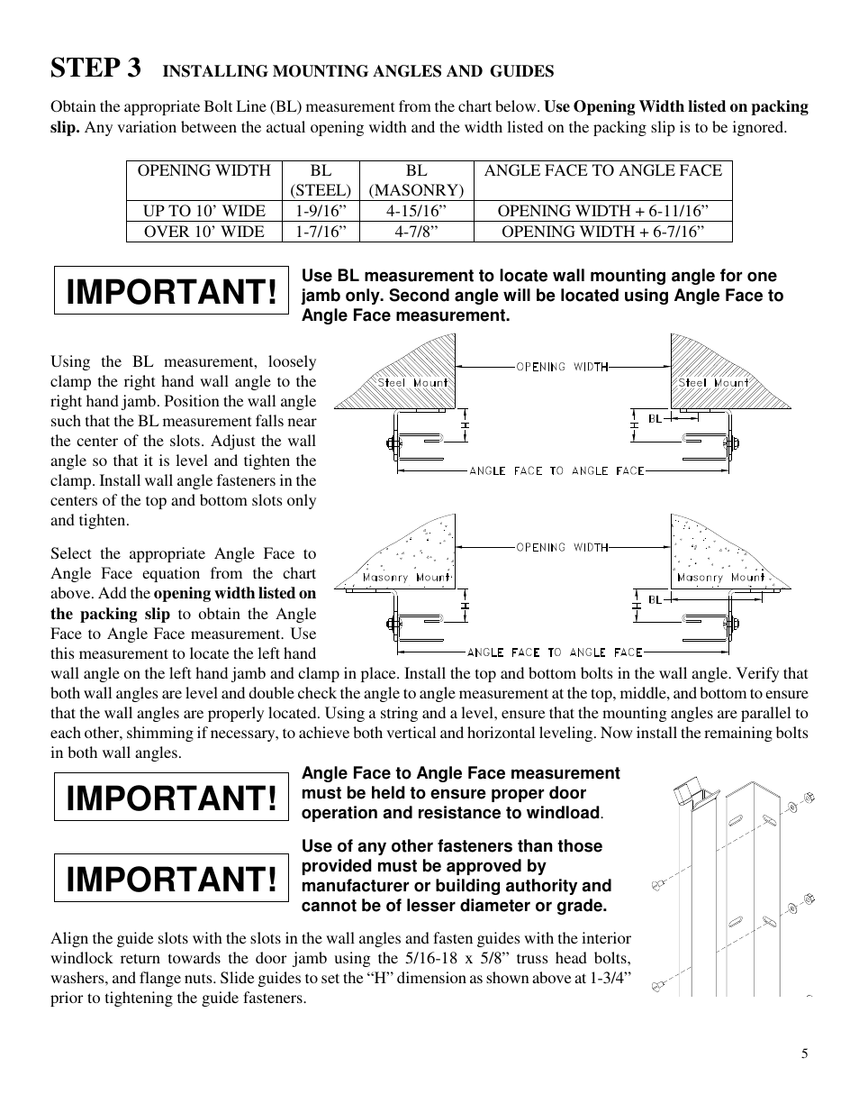 Important, Step 3 | Wayne-Dalton DS-350 User Manual | Page 5 / 12