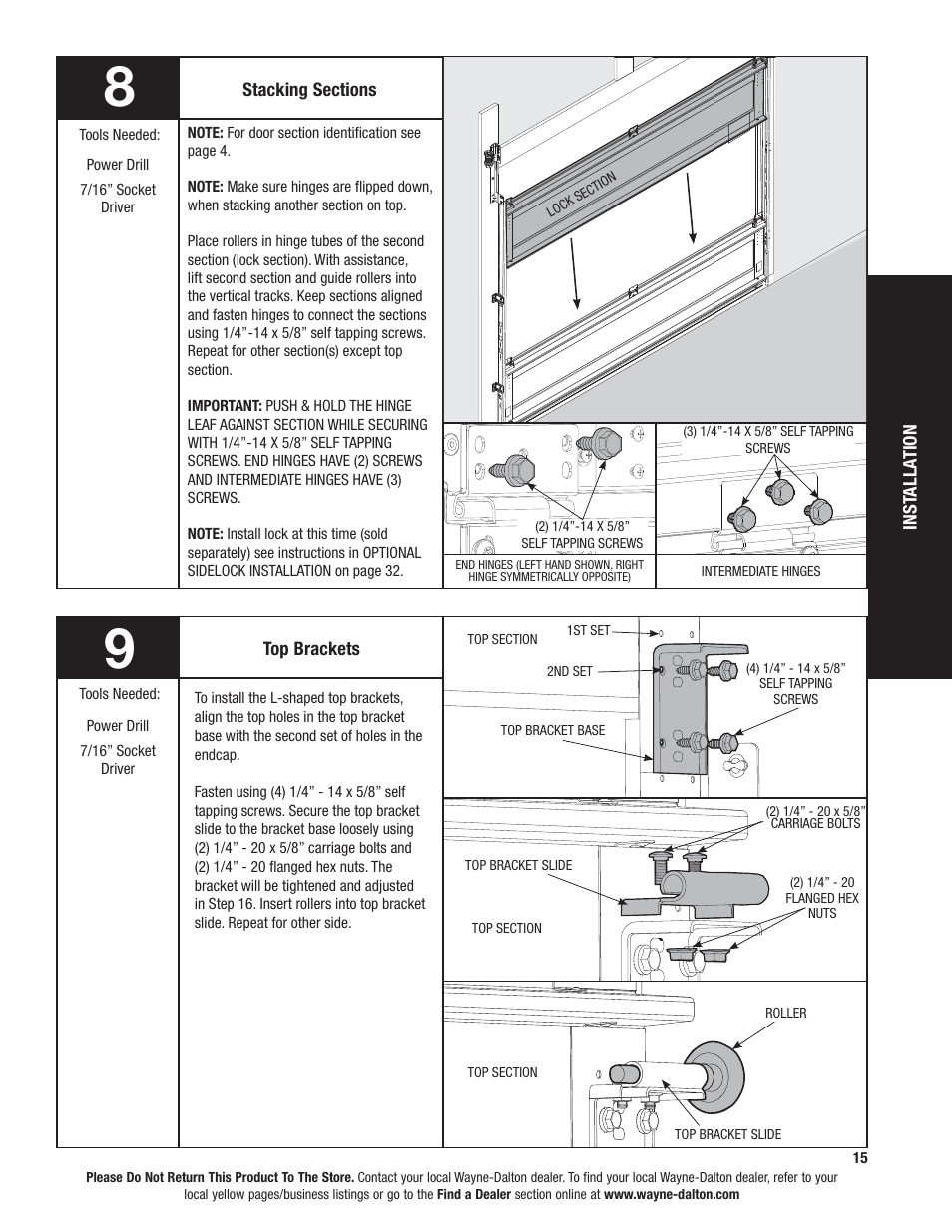 Wayne-Dalton 9100 User Manual | Page 15 / 80